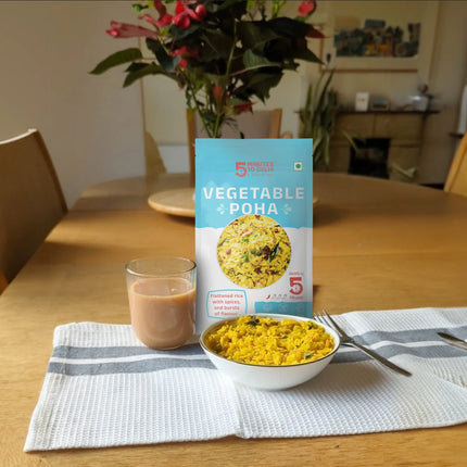 5 Minutes To Delhi Vegetable Poha Camping Meal (Vegan) By 5 Minutes To Delhi
