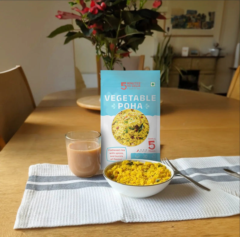 Load image into Gallery viewer, 5 Minutes To Delhi Vegetable Poha Camping Meal (Vegan) By 5 Minutes To Delhi
