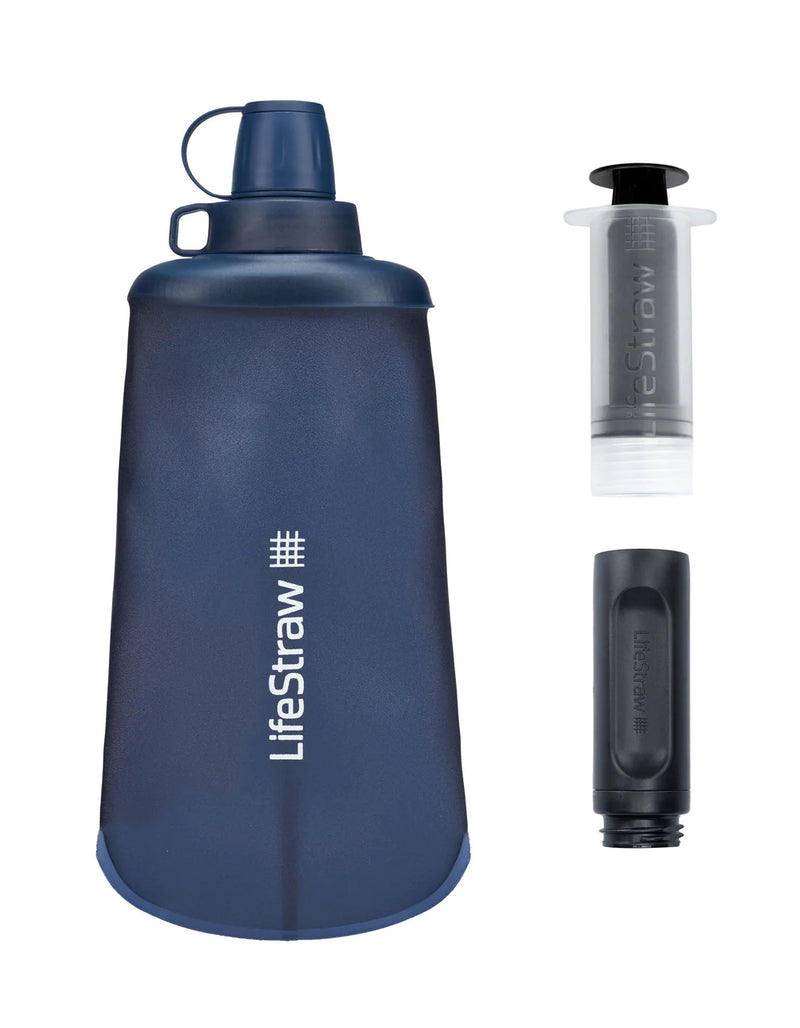 Load image into Gallery viewer, Lifestraw Peak Series Collapsible Squeeze bottle with Filter 1L Blue By LifeStraw
