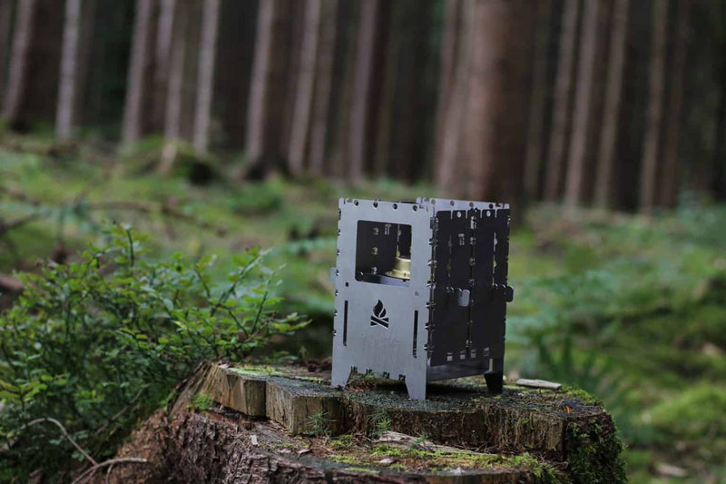 Load image into Gallery viewer, BE Bushbox XL Titanium Outdoor Cooker By BushCraft Essentials
