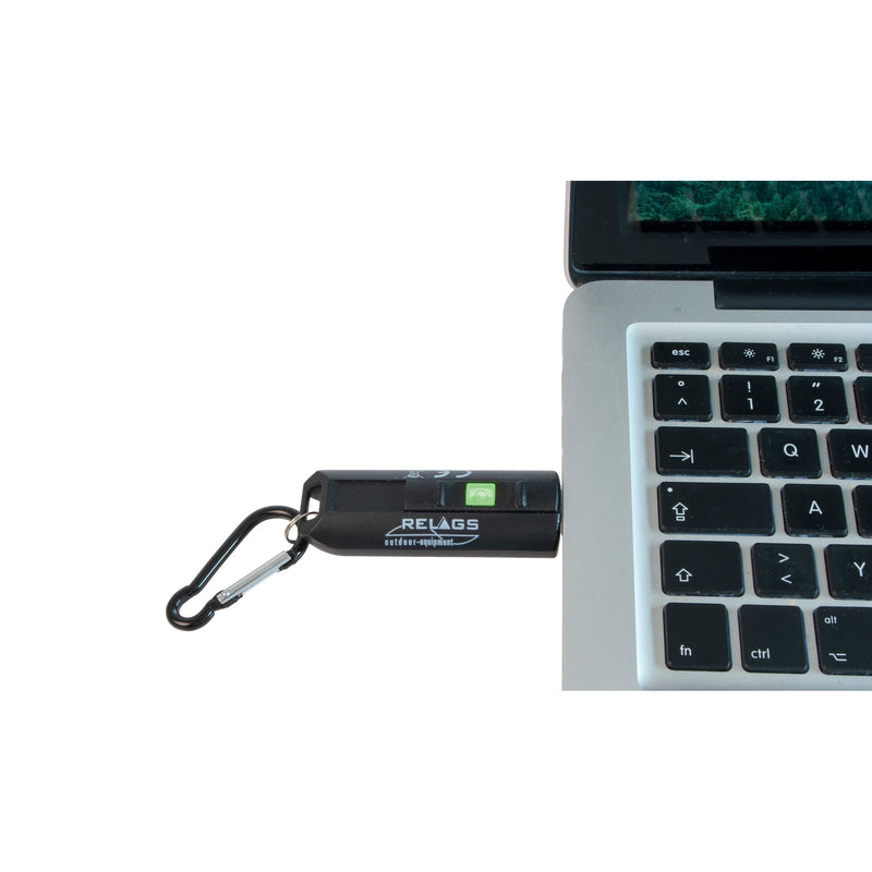 Load image into Gallery viewer, Basic Nature LED Keychain 'USB' Black By Basic Nature
