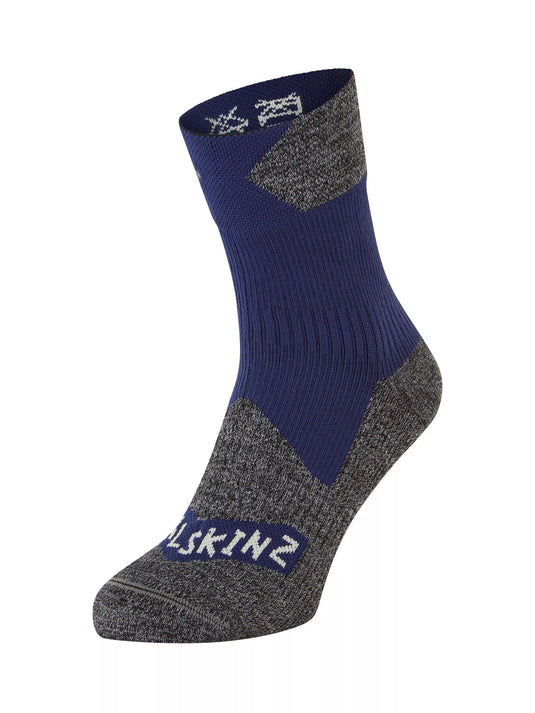 SealSkinz Bircham Waterproof All Weather Ankle Length Sock Blue Grey By Seal Skinz