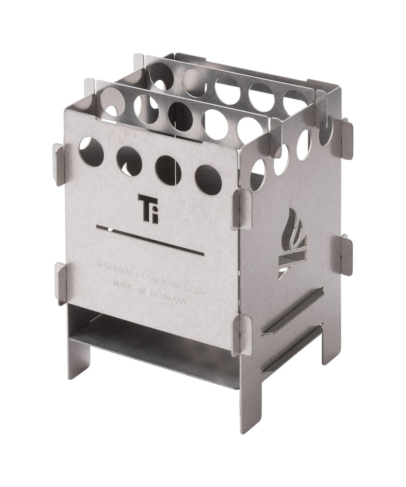 Load image into Gallery viewer, BE Bushbox Titanium Outdoor Pocket Stove By BushCraft Essentials
