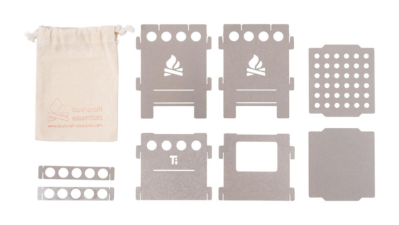 Load image into Gallery viewer, BE Bushbox Titanium Outdoor Pocket Stove By BushCraft Essentials
