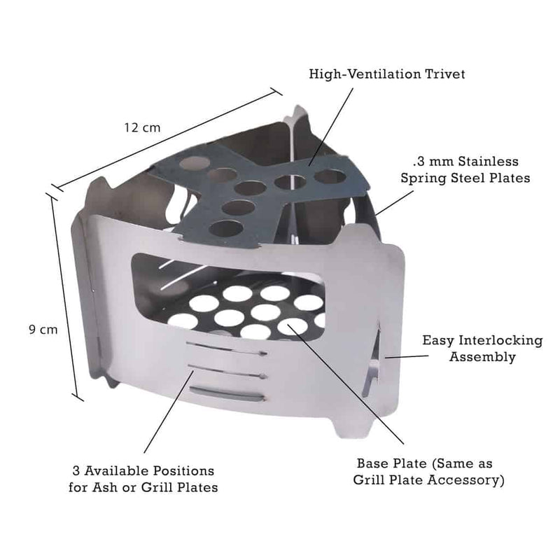 Load image into Gallery viewer, BE Bushbox Ultralight Outdoor Pocket Stove By BushCraft Essentials
