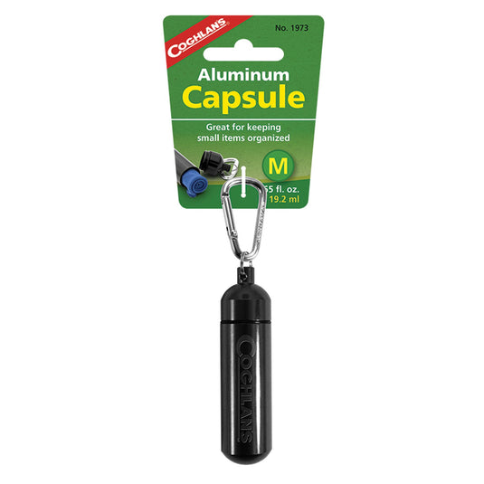 Coghlans Aluminum Capsule with biner (Various Sizes) By Coghlan's