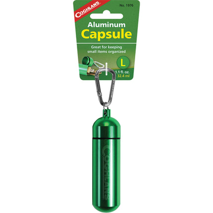 Coghlans Aluminum Capsule with biner (Various Sizes) Large By Coghlan's