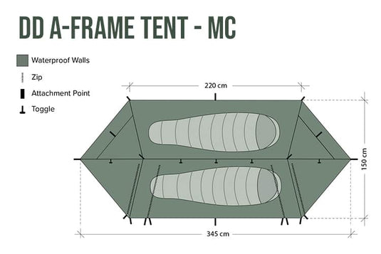 DD Hammocks A-Frame Tent - Multicamo By DD Hammocks