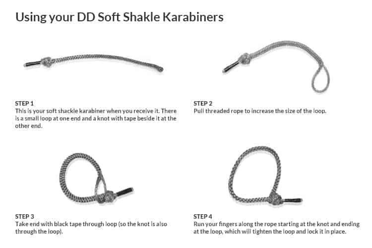Load image into Gallery viewer, DD Soft Shackle Karabiner x 2 By DD Hammocks
