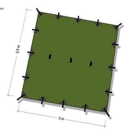 DD SuperLight Tarp - Olive Green By DD Hammocks