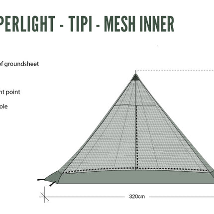 DD SuperLight - Tipi - Mesh Inner By DD Hammocks