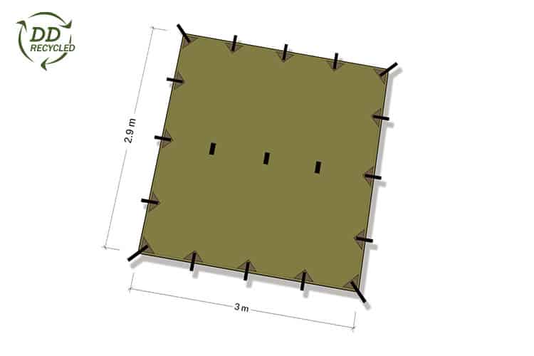 Load image into Gallery viewer, DD Recycled Tarp 3 By DD Hammocks
