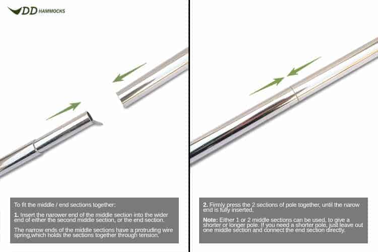 Load image into Gallery viewer, DD Tarp Pole - 2.2m ( 2 poles) By DD Hammocks
