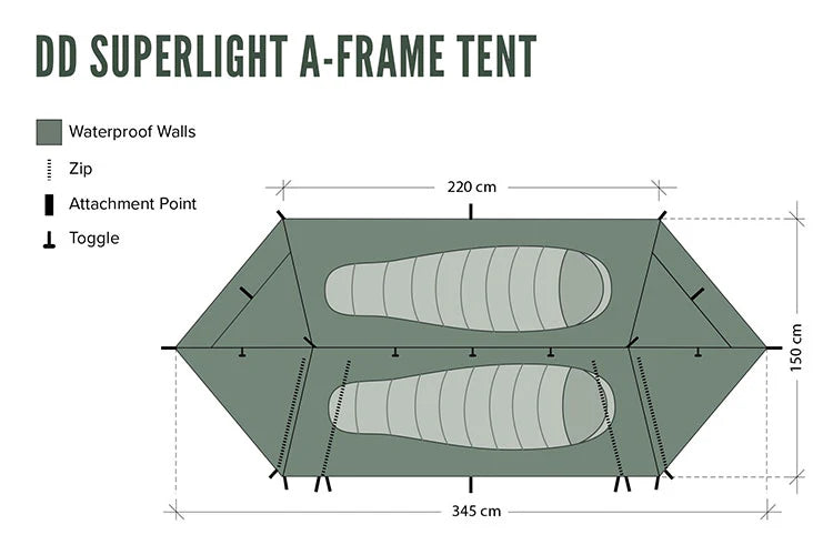 DD SuperLight A-Frame Tent By DD Hammocks