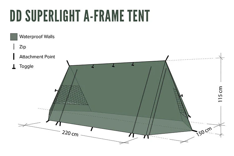 Load image into Gallery viewer, DD SuperLight A-Frame Tent By DD Hammocks
