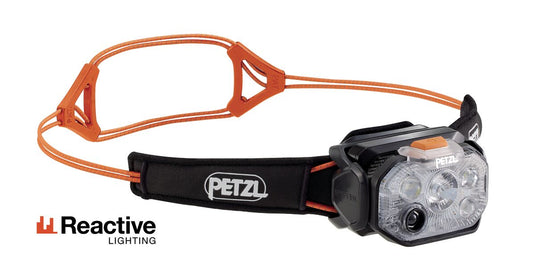 Petzl SWIFT® RL Headlamp (Various Colours) 1200 Lumens (Updated 2026 Version) Black Orange By Petzl