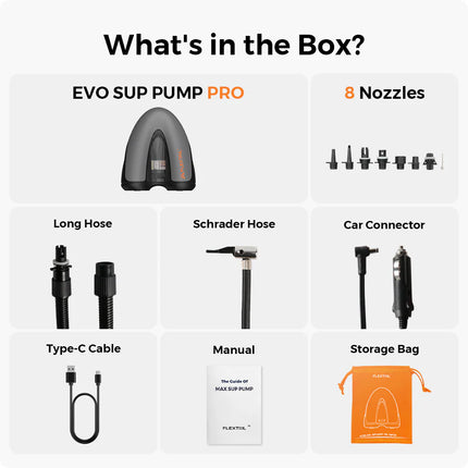 Flextail Gear EVO SUP PUMP PRO -45PSI & 8000mAh Built-in Battery SUP & Tire Pump By Flextail Gear