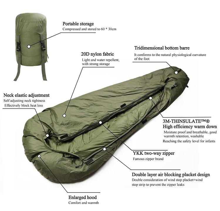 Load image into Gallery viewer, Emerson Blue Label Cold peak Polar sleeping bag (-15 deg) By Emerson Gear
