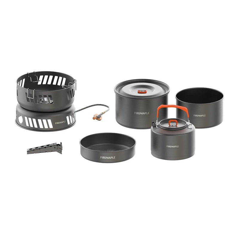 Load image into Gallery viewer, Firemaple Cooking Kit with Pots and Pans With Gas Burner By Fire Maple Gear
