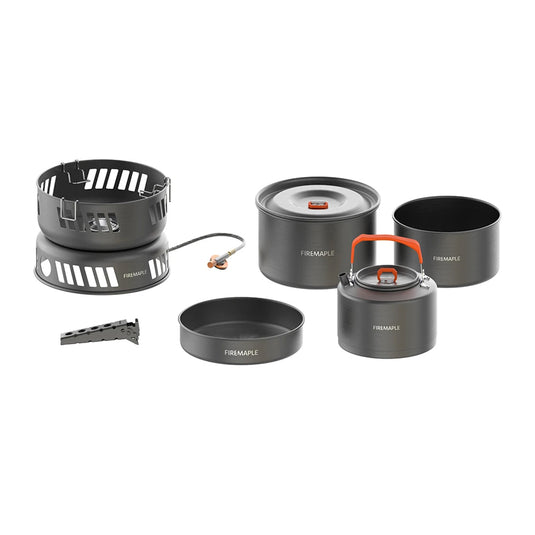 Firemaple Cooking Kit with Pots and Pans With Gas Burner By Fire Maple Gear