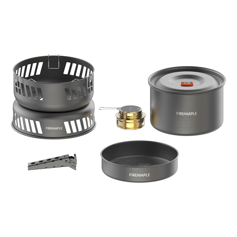 Load image into Gallery viewer, Firemaple Cooking Kit with Pans and Alcohol Burner By Fire Maple Gear

