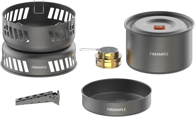 Load image into Gallery viewer, Firemaple Cooking Kit with Pans and Alcohol Burner By Fire Maple Gear
