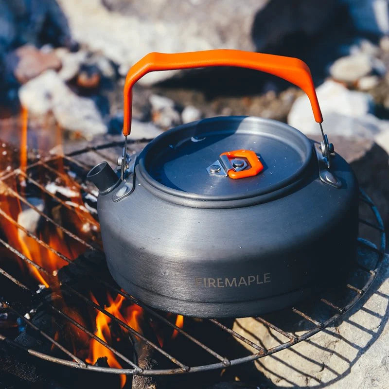 Load image into Gallery viewer, FireMaple Feast T3 Aluminium Kettle 0.8L (Black Handle) By Fire Maple Gear
