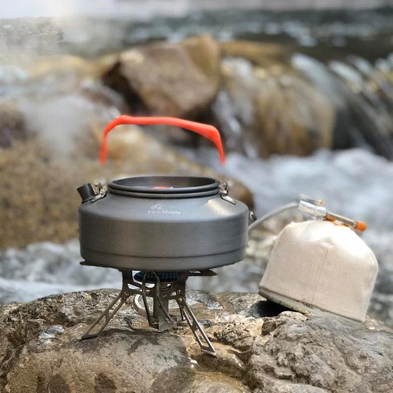 Load image into Gallery viewer, FireMaple Feast T3 Aluminium Kettle 0.8L (Black Handle) By Fire Maple Gear

