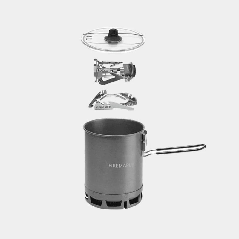 Load image into Gallery viewer, FireMaple Petrel G3 Cooking set (Ultralight) with Greenpeak stove By Fire Maple Gear
