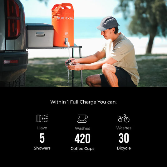 Flextail Gear Tiny Shower Bucket or Tiny Shower Bag By Flextail Gear