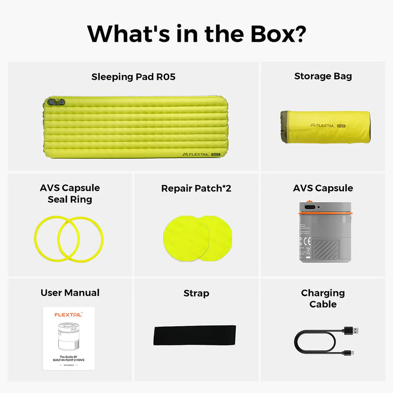 Load image into Gallery viewer, Flextail Gear Tiny Sleeping Pad R03 AVS - 3.5 R-Value 3 Season Sleeping Pad with Pump (Regular) By Flextail Gear
