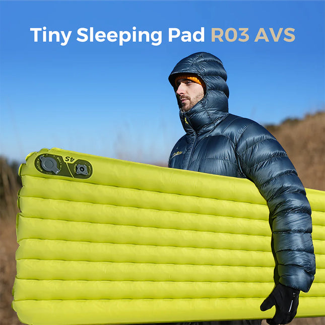 Flextail Gear Tiny Sleeping Pad R03 AVS - 3.5 R-Value 3 Season Sleeping Pad with Pump (Regular) By Flextail Gear