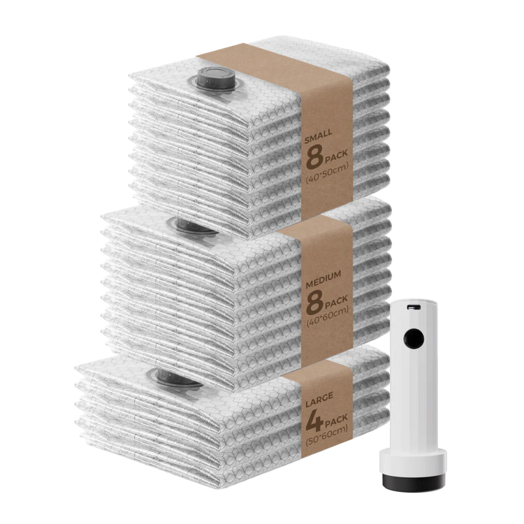 Flextail NANO Vacuum Bag Set 20 Pack - 85% COMPRESSION IN JUST 8S By Flextail Gear