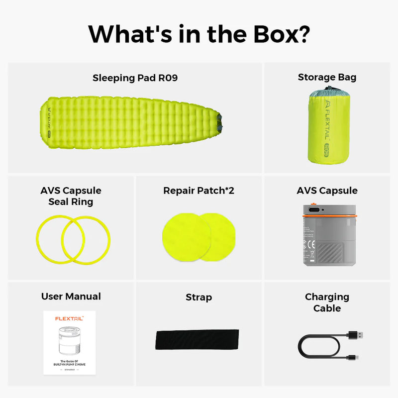 Load image into Gallery viewer, Flextail Gear Tiny Sleeping Pad R09 AVS Mummy Large with pump By Flextail Gear
