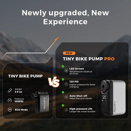 Flextail Tiny Bike Pump Pro 120 PSI with LED Display By Flextail Gear