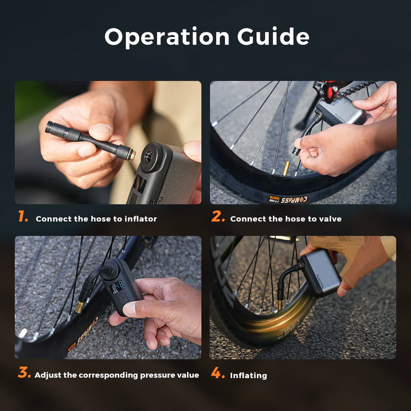 Load image into Gallery viewer, Flextail Tiny Bike Pump Pro 120 PSI with LED Display By Flextail Gear
