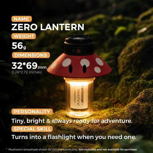 Flextail ZERO LANTERN - 56g UItralight 2-in-1 Camping Light / Flashlight By Flextail Gear