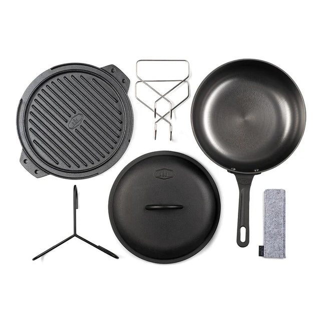 GSI Outdoors Guidecast 10" Cast Iron Cookset By GSI outdoors