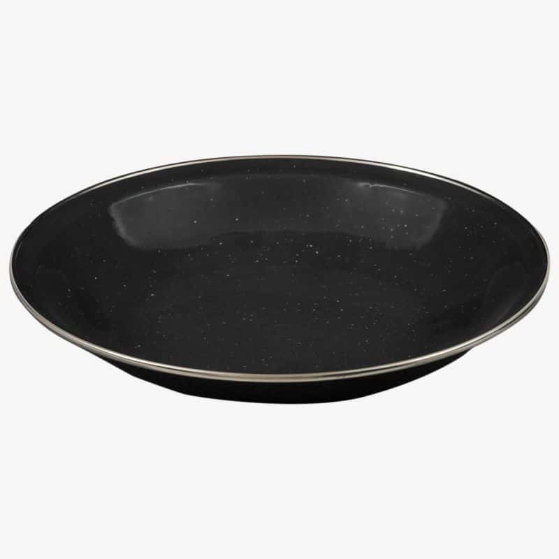 Load image into Gallery viewer, Highlander Deluxe Enamel Soup Plate (Various Colours) Black By Highlander Outdoor
