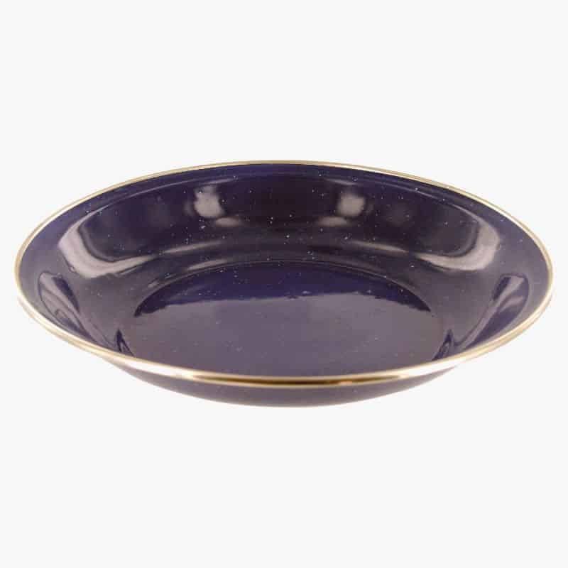 Load image into Gallery viewer, Highlander Deluxe Enamel Soup Plate (Various Colours) Navy Blue By Highlander Outdoor
