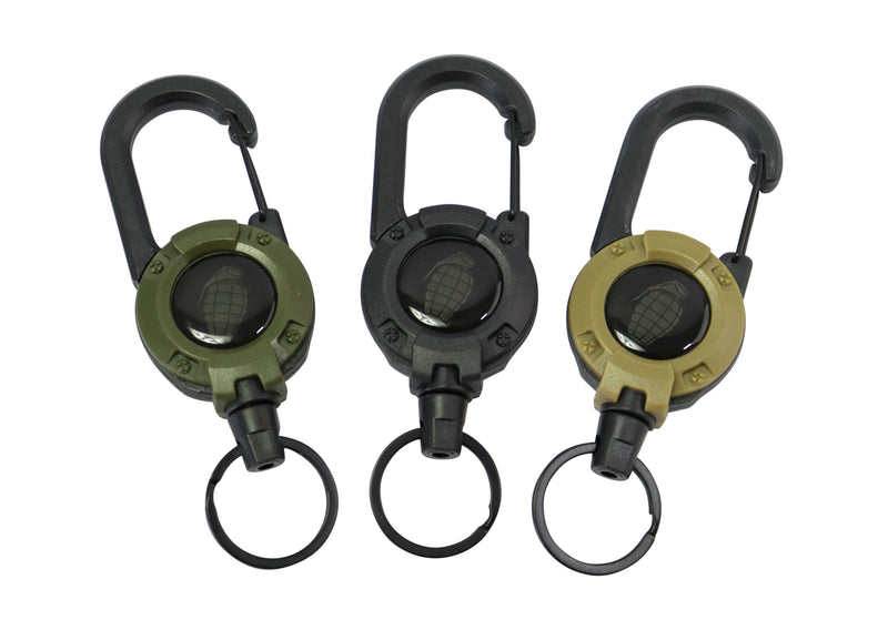 Load image into Gallery viewer, Kombat UK Heavy Duty Retractable Carabiner - Various Colours By Kombat UK
