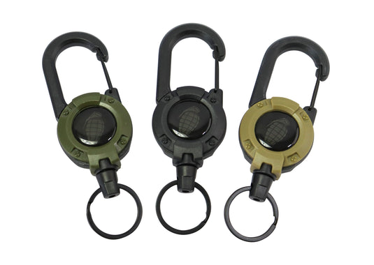 Kombat UK Heavy Duty Retractable Carabiner - Various Colours By Kombat UK