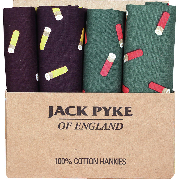 Load image into Gallery viewer, Jack Pyke 4 Pack Cartridge Cotton Hankies By Thatchreed
