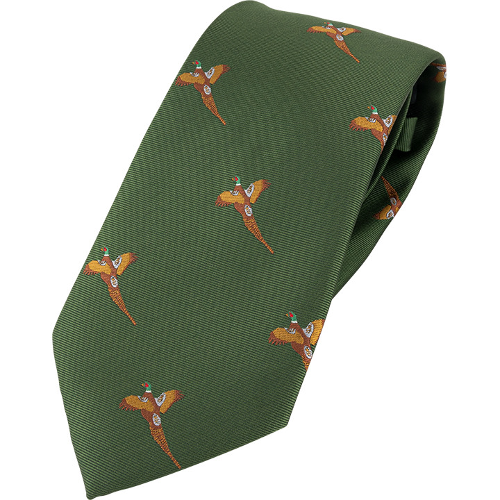 Jack Pyke Shooting Tie Pheasant (Various Colours) Olive Green By Thatchreed