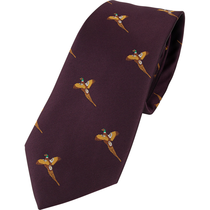 Load image into Gallery viewer, Jack Pyke Shooting Tie Pheasant (Various Colours) Wine By Thatchreed
