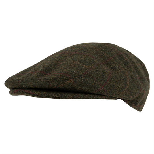 Jack Pyke Wool Blend Flat Cap Dark Olive By Thatchreed