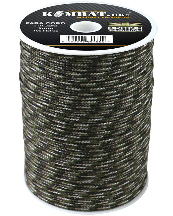 Load image into Gallery viewer, Para Cord 3mm on 100m Reel (Various colours) BTP By Kombat UK
