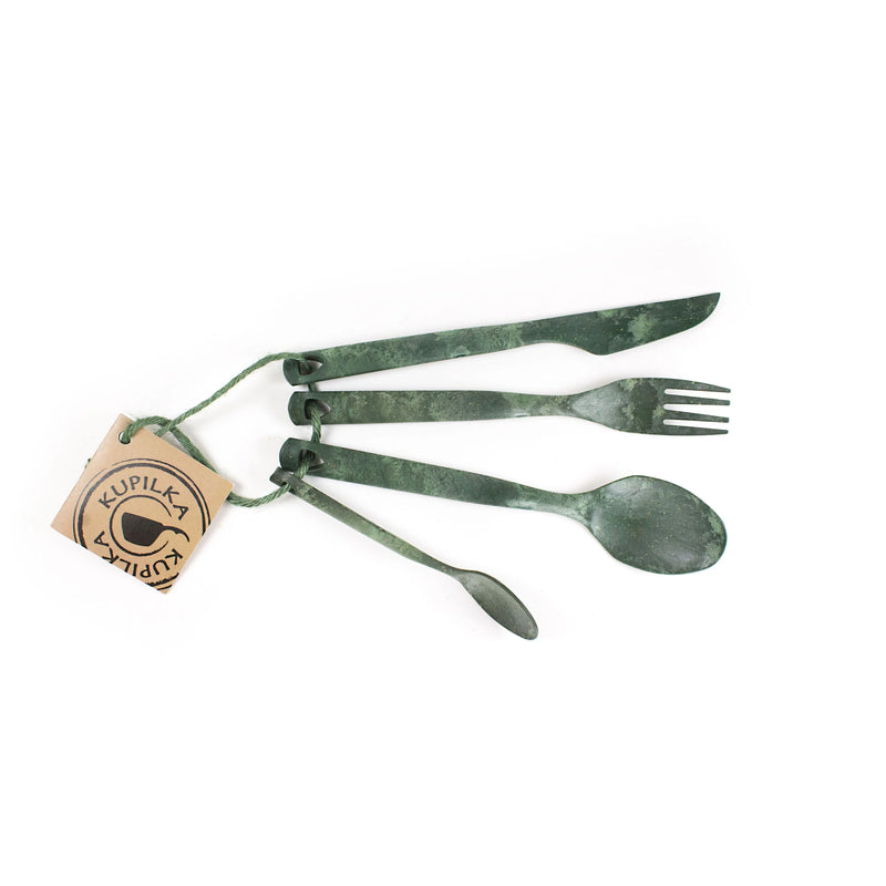 Load image into Gallery viewer, Kupilka Eco Cutlery Set (Various colours) Conifer By Kupilka Eco Dishware

