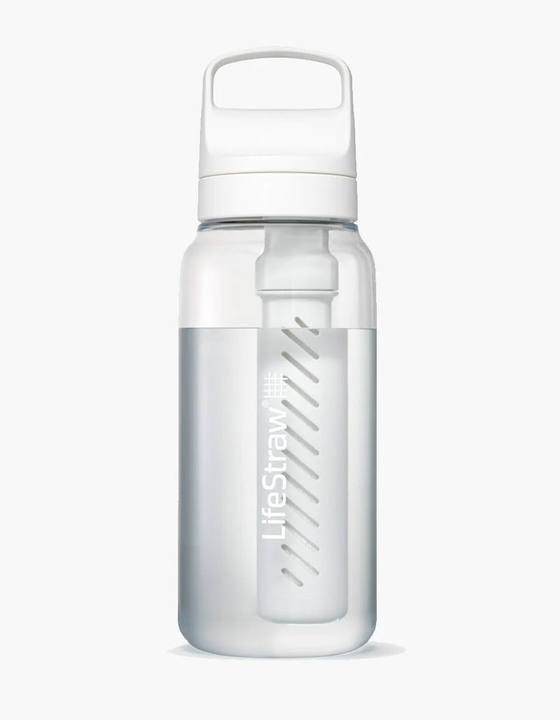 Load image into Gallery viewer, LifeStraw Go Tritan Renew 1 Litre Bottle Polar White Clear By LifeStraw
