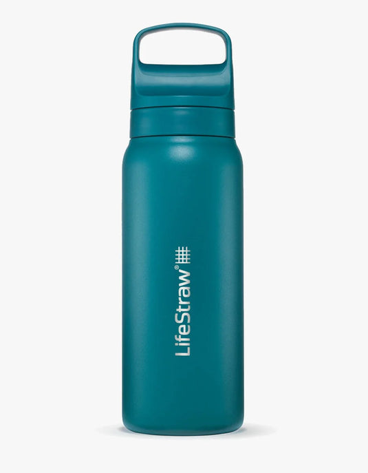 lifestraw 700ml GO Renew Series Stainless Steel Water Bottle (Various Colours) Laguna Teal By LifeStraw